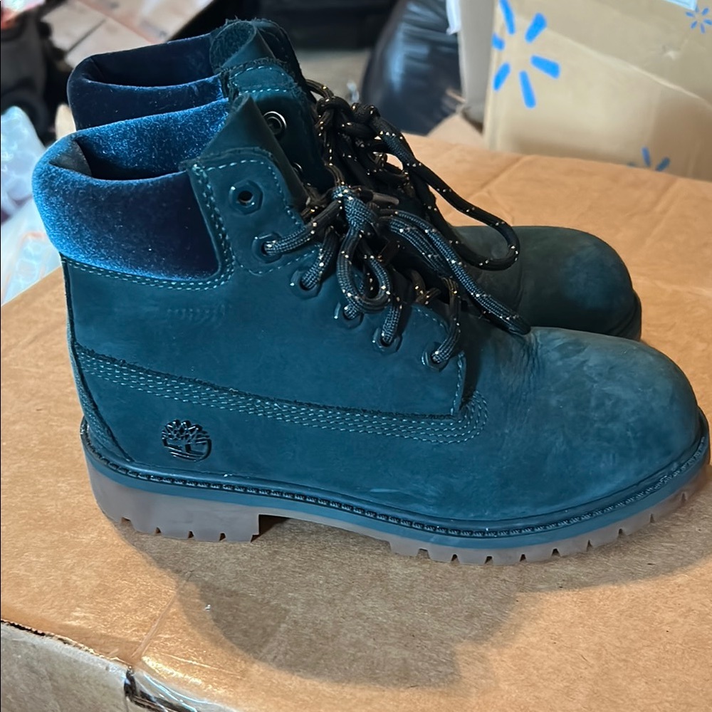 Timberland Teal Lace-Up Boots
